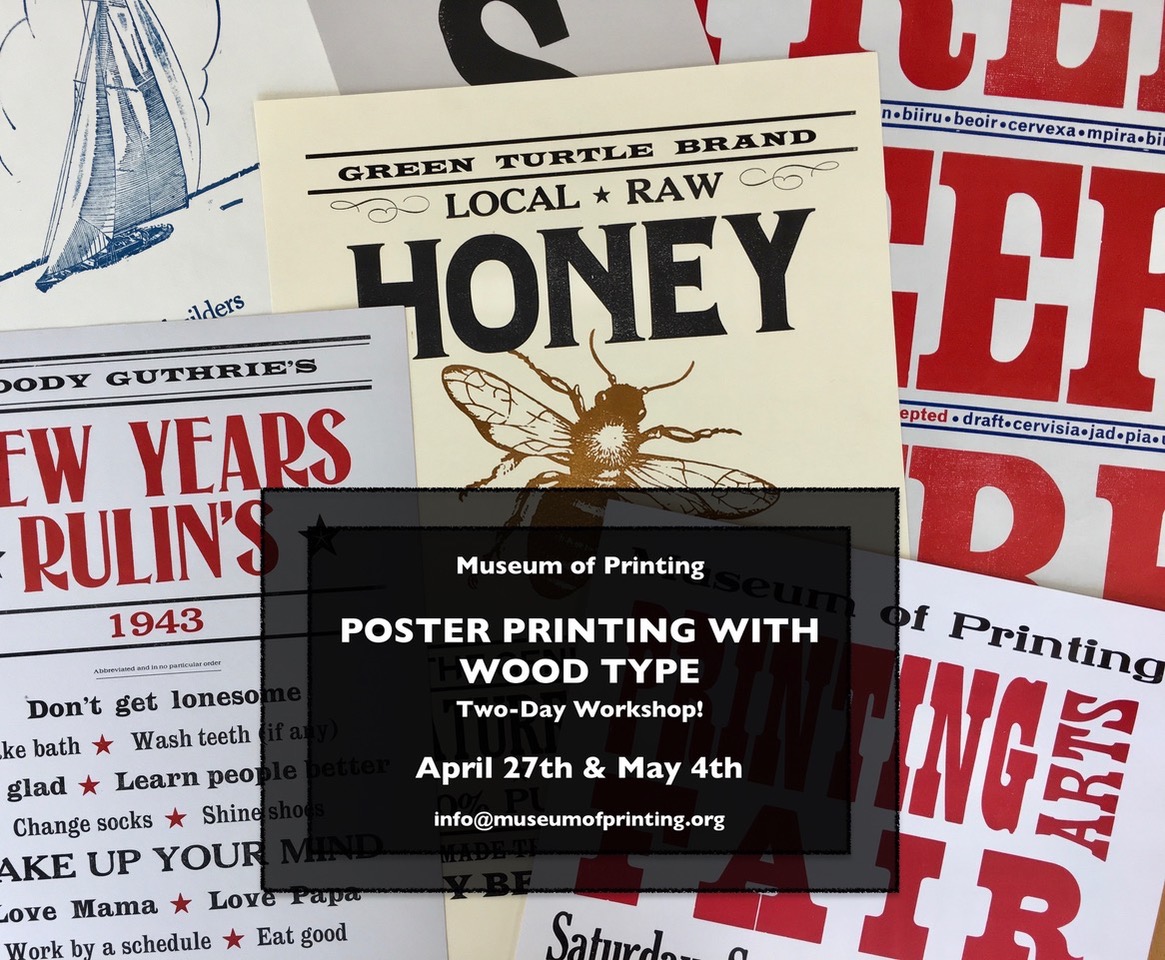 poster printing with wood type