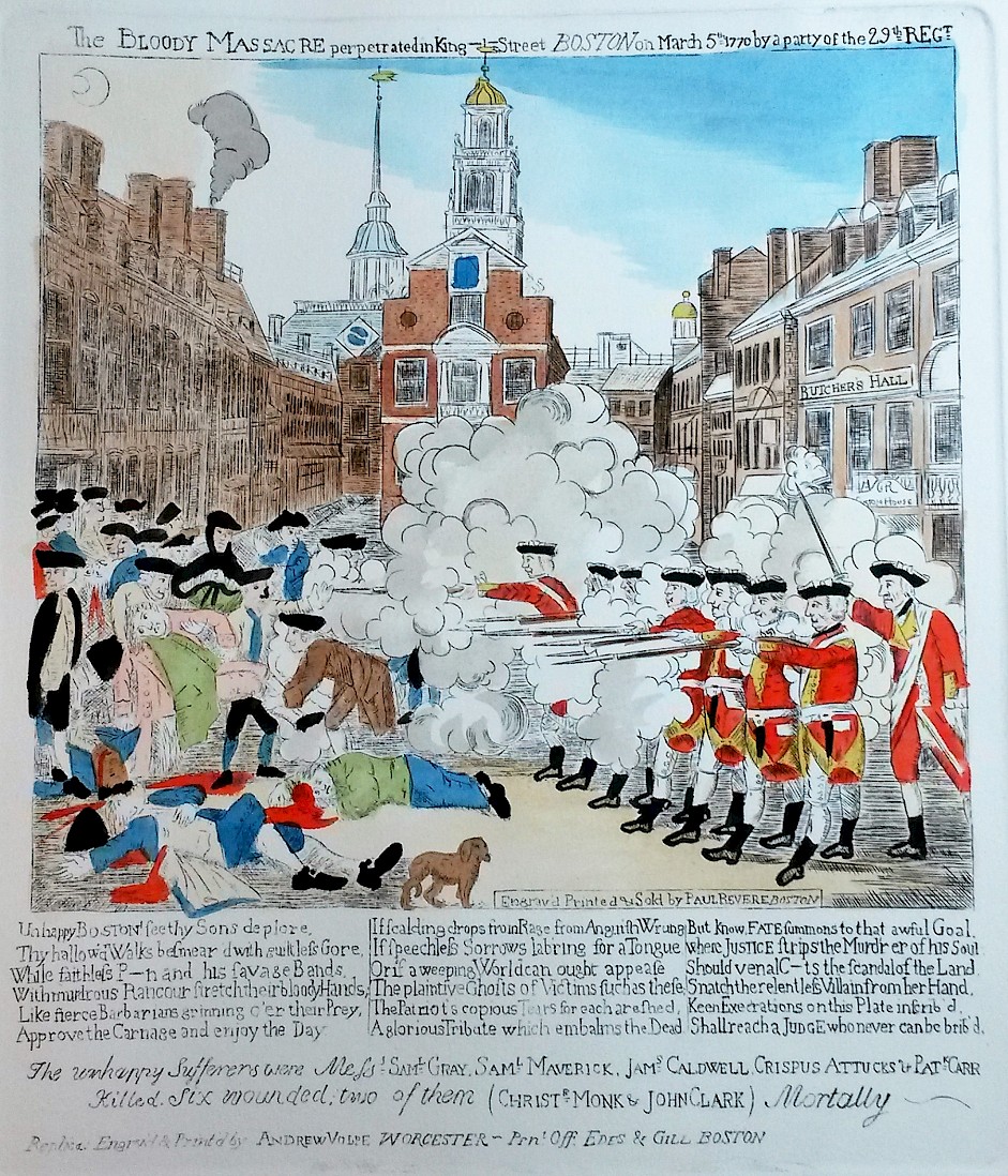 Replica of Paul Revere’s Boston Massacre Engraving